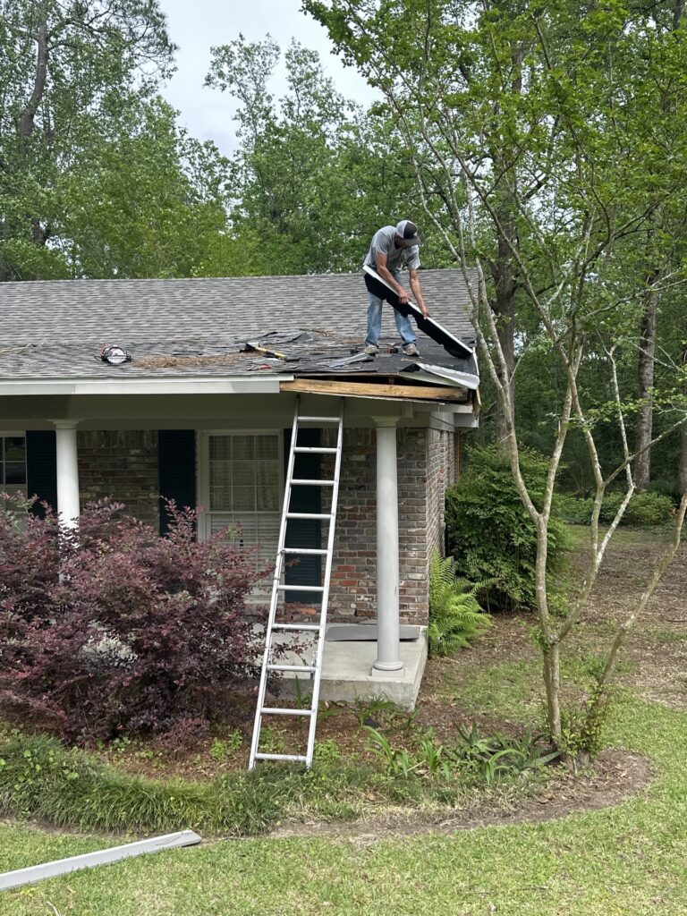 Home roof repair for leaks and roof storm damage.